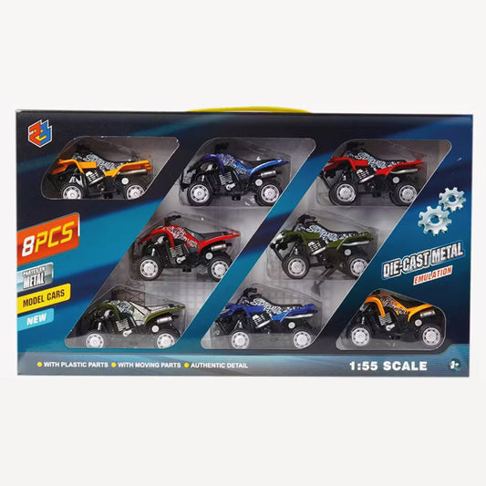 Die-Cast – Fyrhjuling ATV 8-Pack