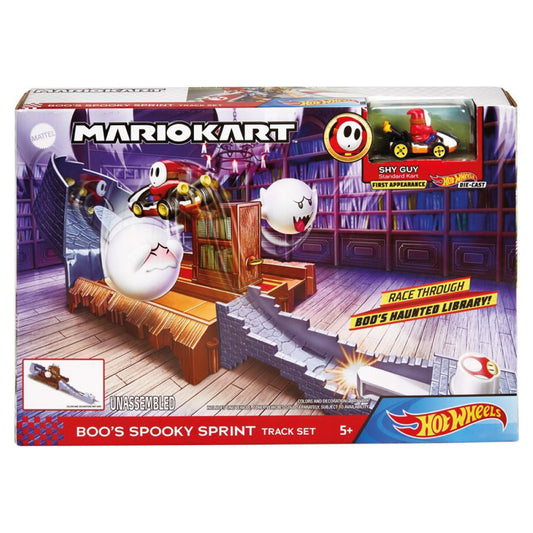 Hot Wheels – Mario Kart bilbana - Boo's Spooky Sprint med Shy Guy Bil
