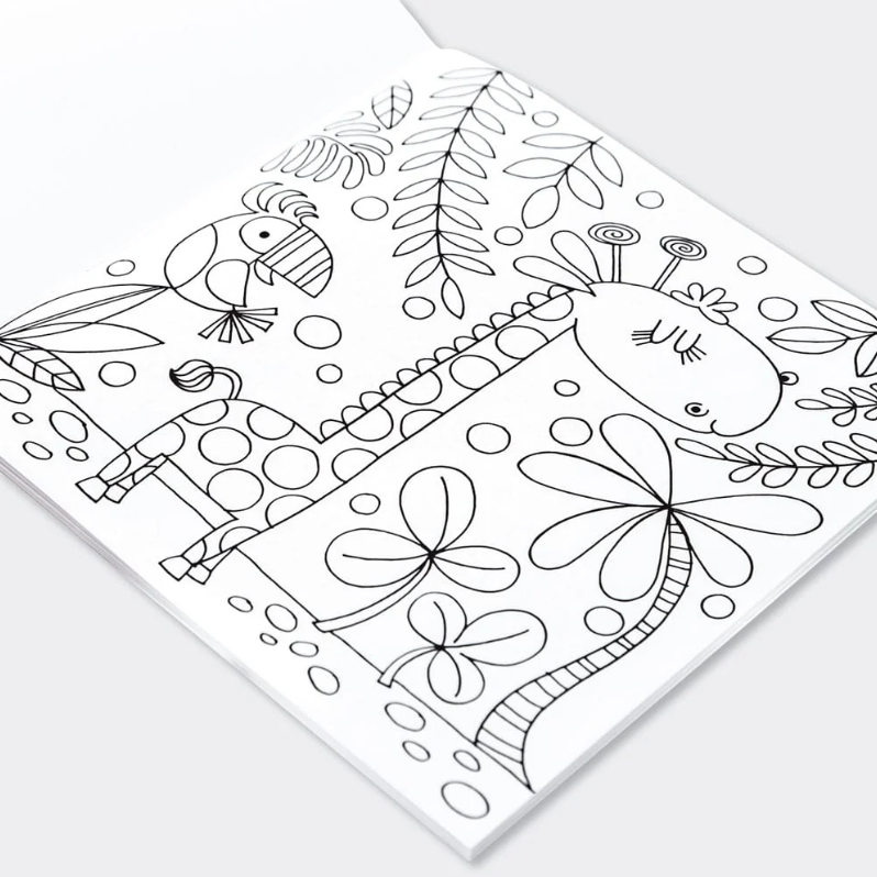 Rachel Ellen Designs - Målarbok - Djungeltema