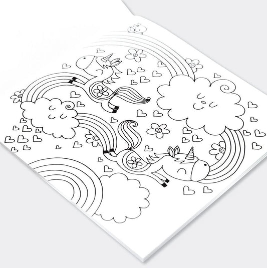 Rachel Ellen Designs - Målarbok - Enhörningar & Regnbågar