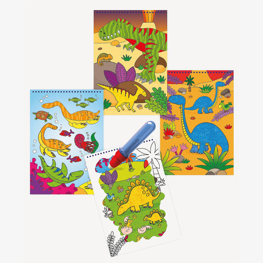 Water Magic – Dinosaurier – Återanvändbar målarbok med vattenpenna