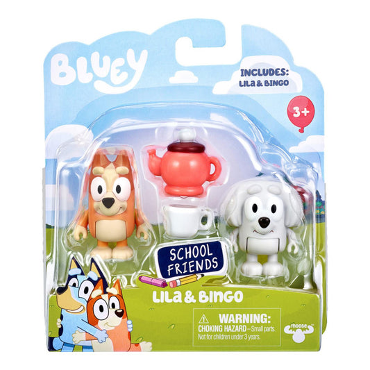 Bluey – Skolkompisar – Lila & Bingo med te-set