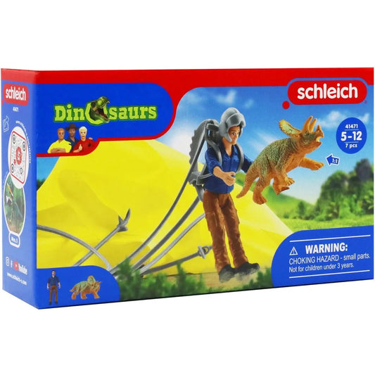Schleich Dinosaurier – Lekset Fallskärmsräddning