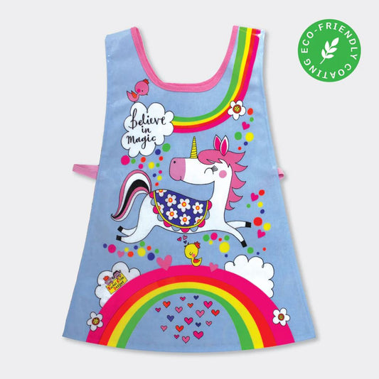 Rachel Ellen Designs - Barnförkläde - Enhörningar & Regnbågar