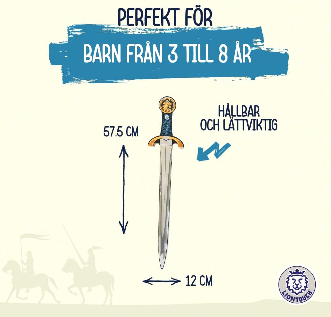 Liontouch – Ädle Riddarens Svärd, Blå – 57,5 cm