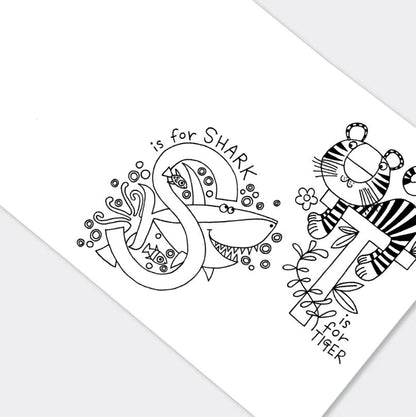 Rachel Ellen Designs - Målarbok - Alfabet