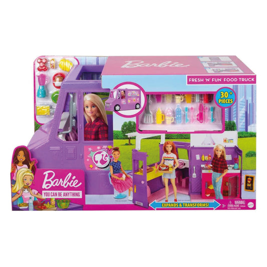 Barbie – Fresh 'n' Fun Food Truck 43 cm + 30 tillbehör