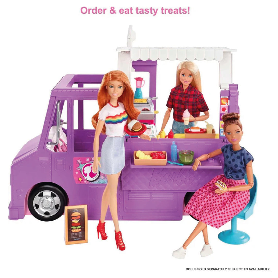 Barbie – Fresh 'n' Fun Food Truck 43 cm + 30 tillbehör