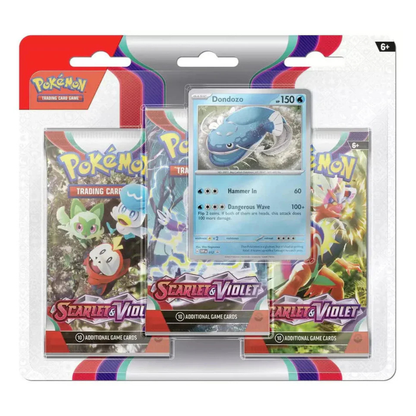 Pokémon – Scarlet & Violet 3-pack Blister - Samlarkort (30+ kort)
