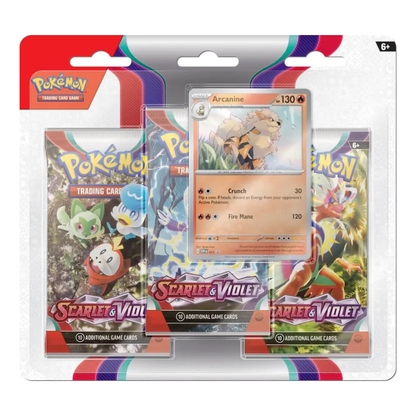 Pokémon – Scarlet & Violet 3-pack Blister - Samlarkort (30+ kort)