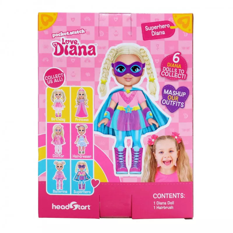Love Diana – Superhjälte Diana Docka – 15 cm